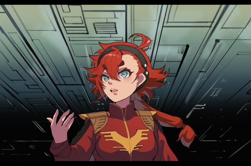 suletta mercury and char aznable (gundam and 2 more) drawn by madao_desu