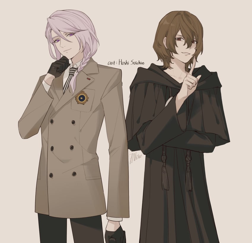 akechi gorou, hythlodaeus, and hoshi souichirou (final fantasy and 3 more) drawn by 7nite