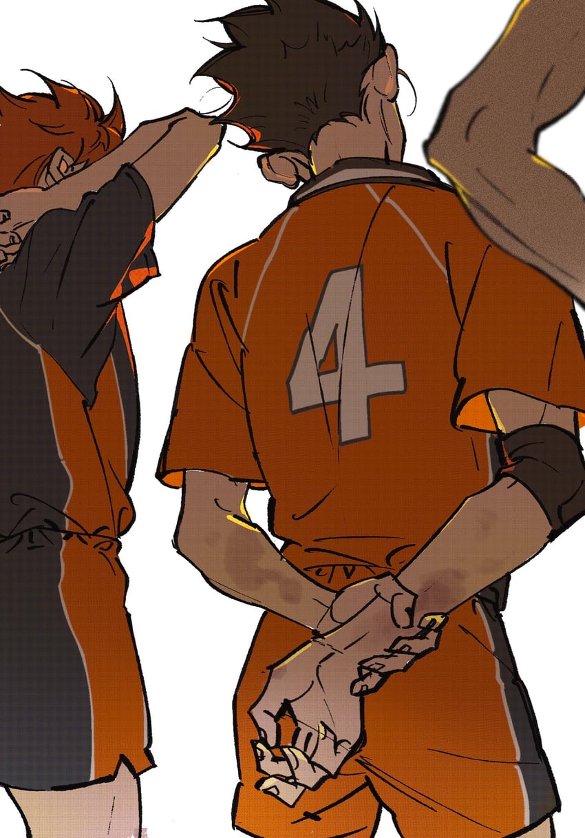 hinata shouyou and nishinoya yuu (haikyuu!!) drawn by mr_study