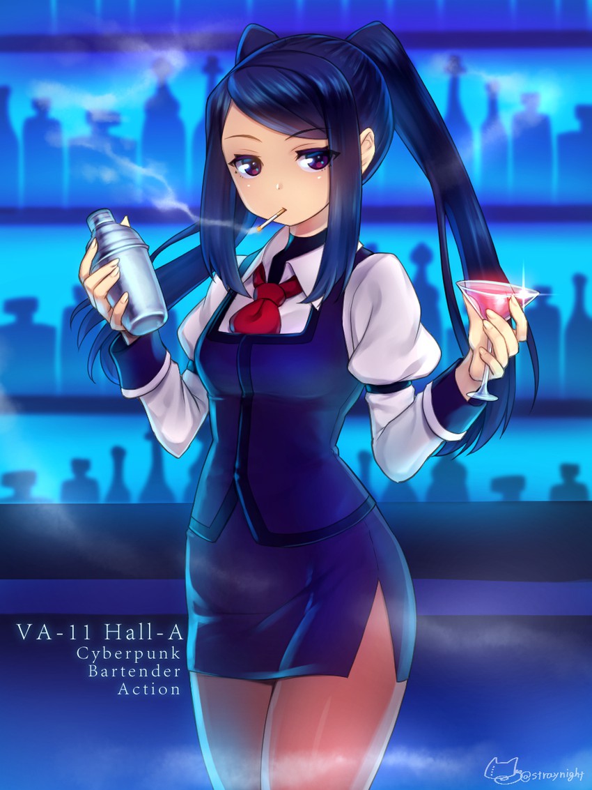 jill stingray (va-11 hall-a) drawn by mitake_eil
