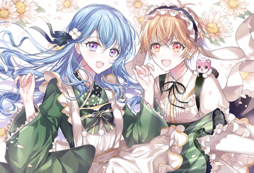 matsubara kanon, michelle, and kitazawa hagumi (bang dream! and 1 more) drawn by nennen