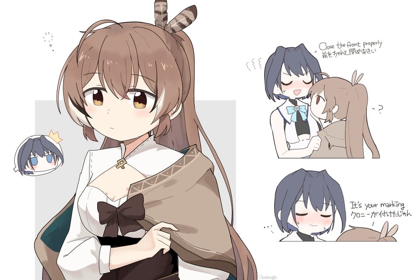 ouro kronii and nanashi mumei (hololive and 1 more) drawn by gyaheung