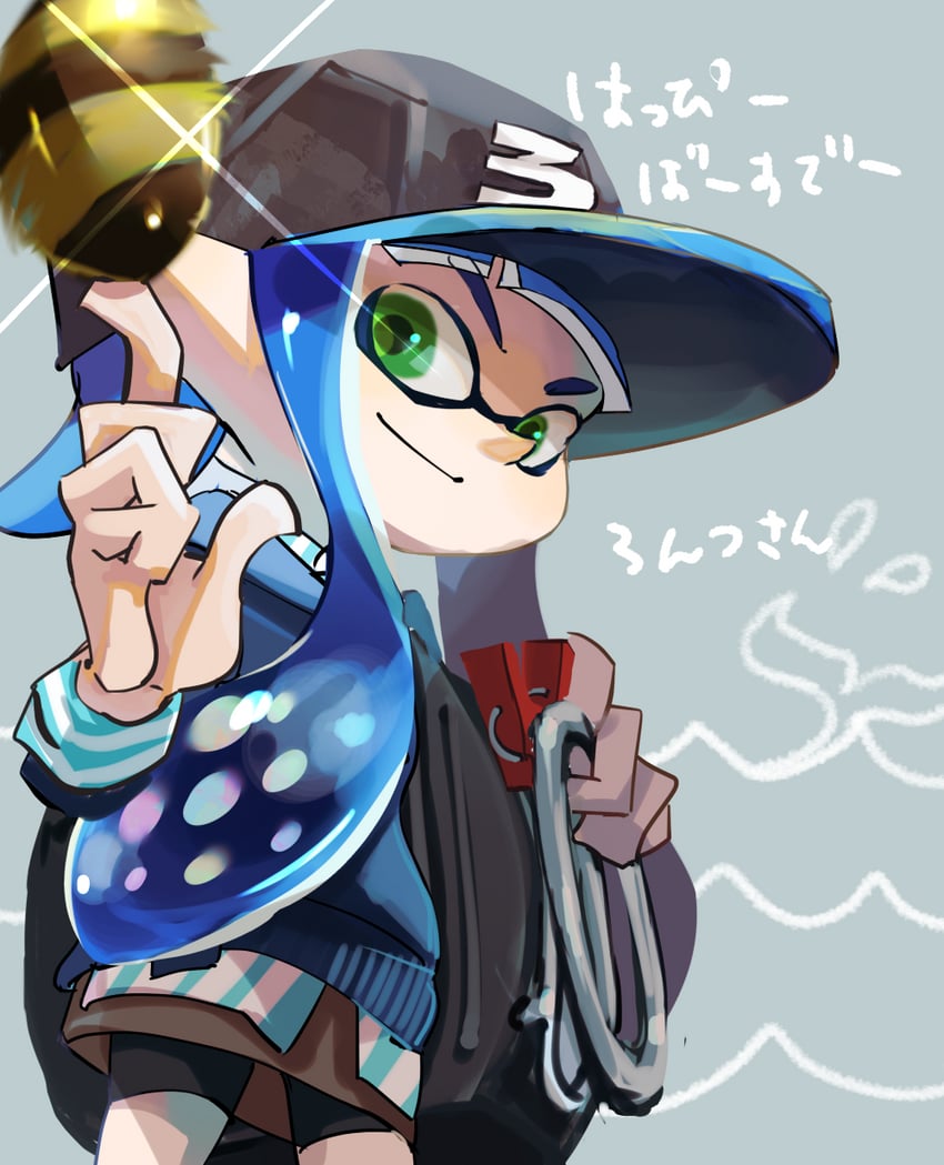 inkling player character and inkling girl (splatoon) drawn by koike3582