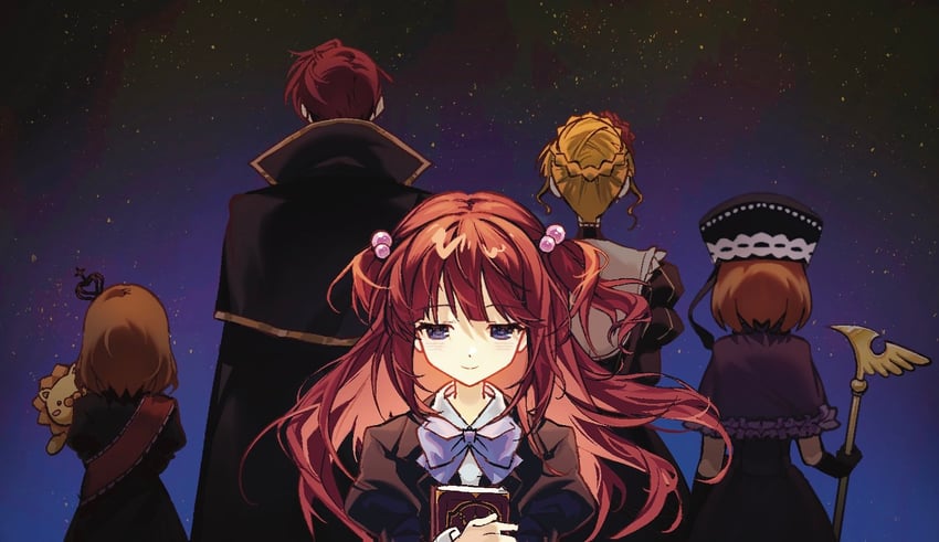 beatrice, ushiromiya battler, ushiromiya ange, ushiromiya maria, and eva beatrice (umineko no naku koro ni) drawn by suomynonasan