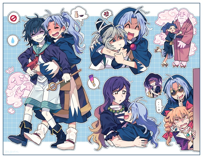 hijiri byakuren, mononobe no futo, murasa minamitsu, kumoi ichirin, yorigami jo'on, and 1 more (touhou) drawn by re_ghotion