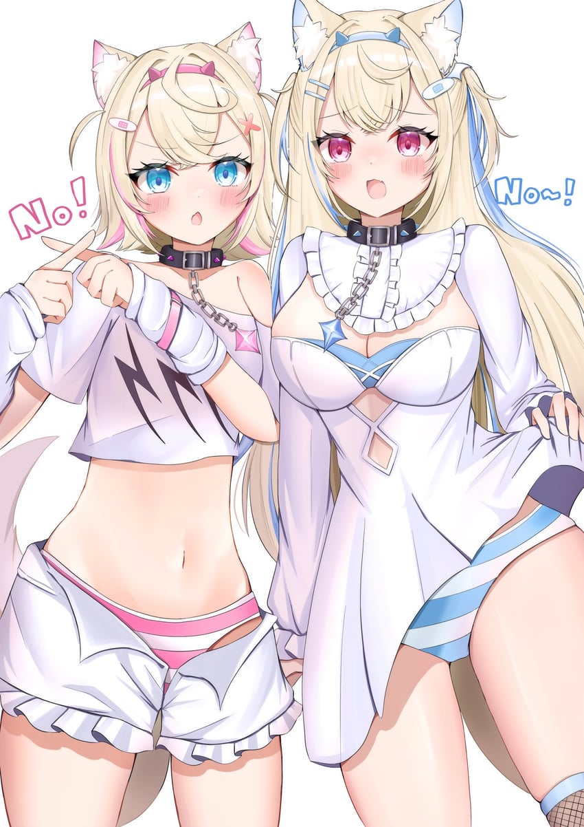 fuwawa abyssgard and mococo abyssgard (hololive and 1 more) drawn by heonemo_0412