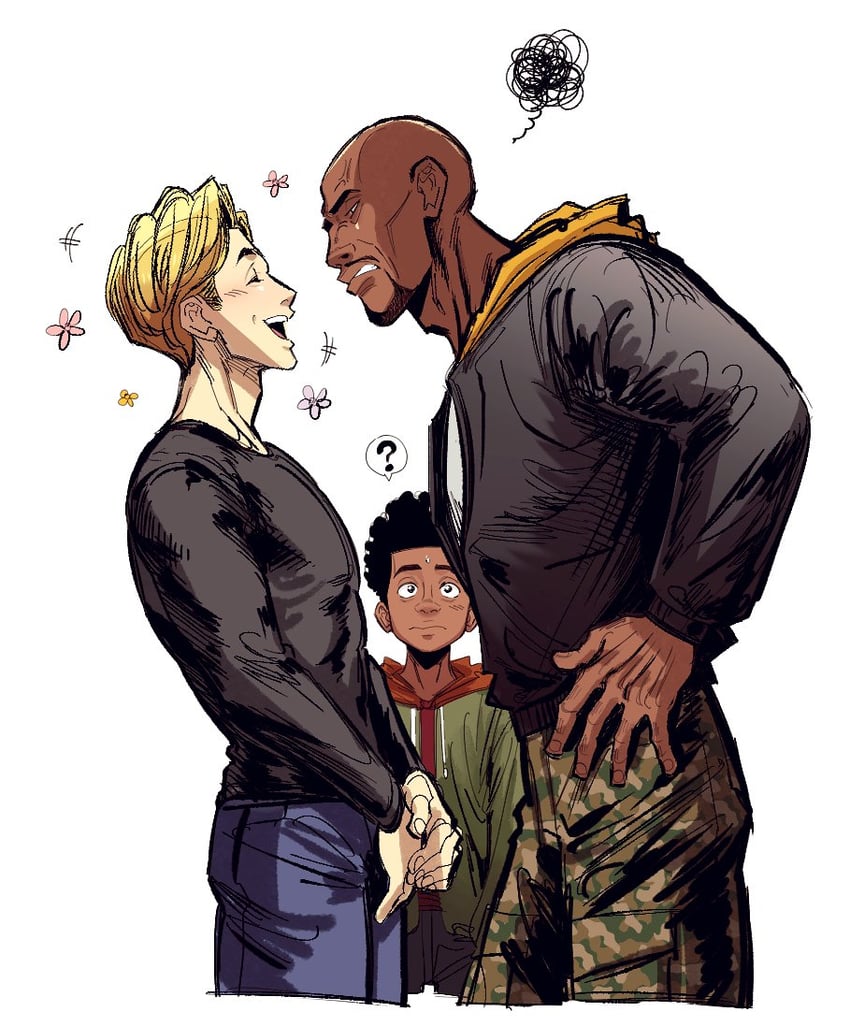 miles morales, ripeter, and aaron davis (marvel and 3 more) drawn by jungyun99