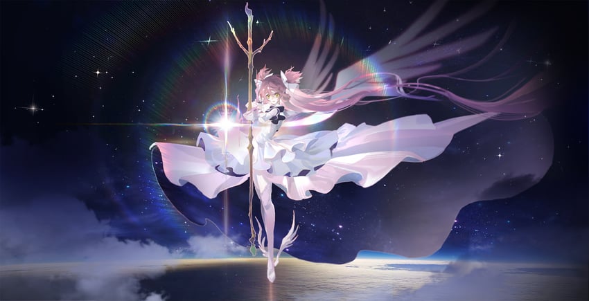 kaname madoka and ultimate madoka (mahou shoujo madoka magica) drawn by lumy_(chenlusi321)