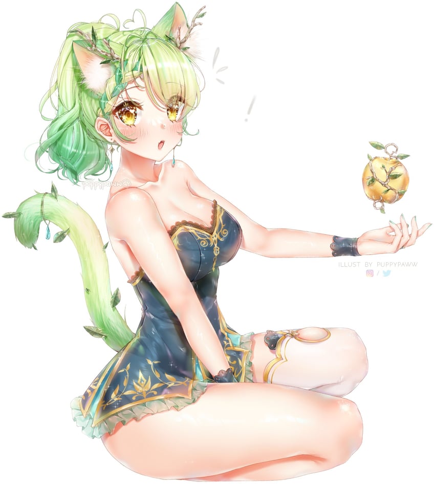ceres fauna (hololive and 1 more) drawn by puppypaww