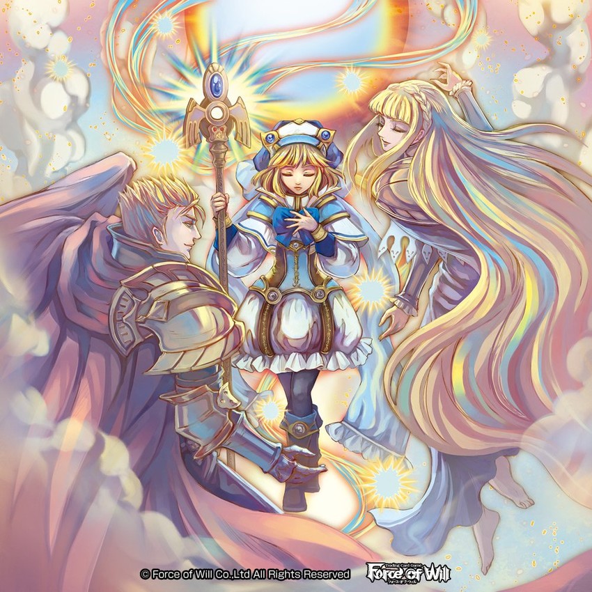 charlotte, faria, and lars (force of will) drawn by nekobayashi