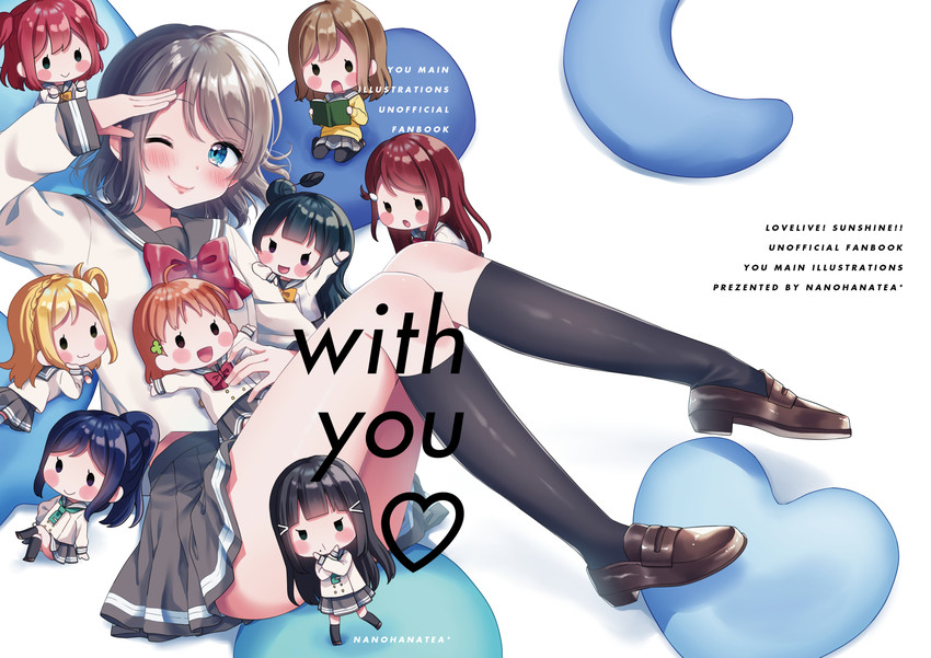watanabe you, tsushima yoshiko, sakurauchi riko, takami chika, matsuura kanan, and 4 more (love live! and 1 more) drawn by hina_(hinalovesugita)