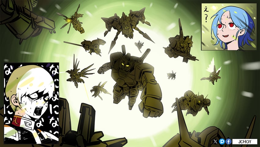 shuji ito, char aznable, rx-78-2 gundam, zeta gundam, gundam barbatos, and 9 more (gundam and 13 more) drawn by jchoy