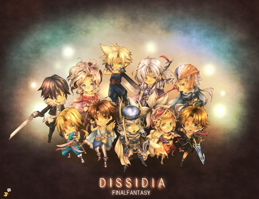 cloud strife, terra branford, squall leonhart, zidane tribal, bartz klauser, and 6 more (final fantasy and 11 more) drawn by sui_(petit_comet)