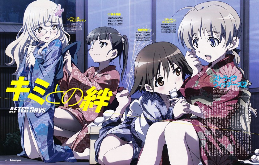 miyafuji yoshika, perrine h. clostermann, lynette bishop, and sakamoto mio (world witches series and 2 more) drawn by tamura_masafumi