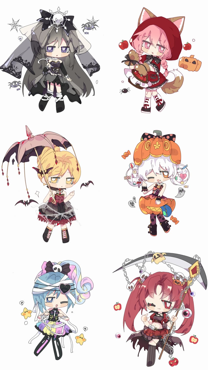 akemi homura, kaname madoka, miki sayaka, sakura kyoko, tomoe mami, and 2 more (mahou shoujo madoka magica and 2 more) drawn by a_wuqi