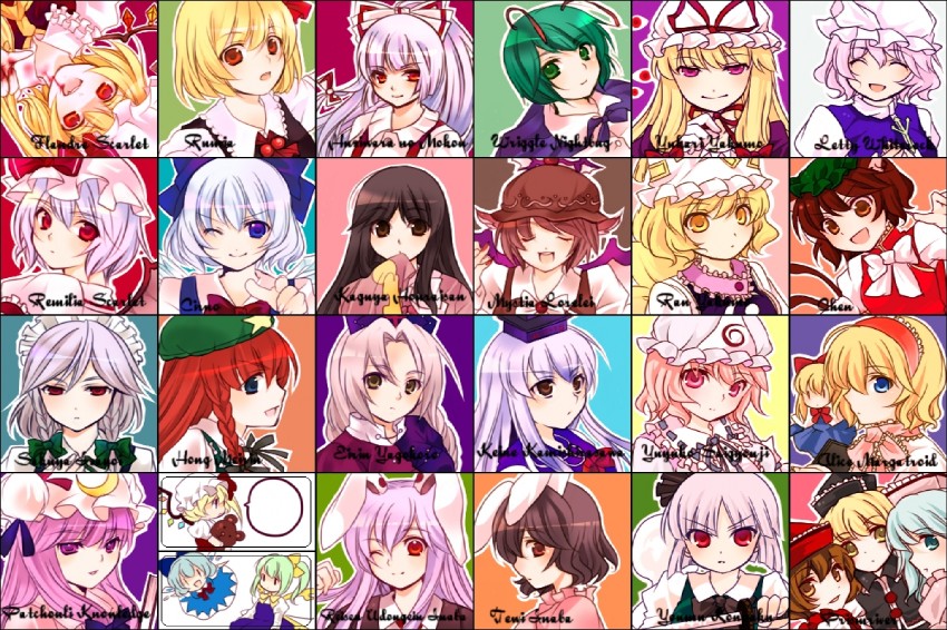 remilia scarlet, flandre scarlet, izayoi sakuya, konpaku youmu, cirno, and 22 more (touhou) drawn by n-mix