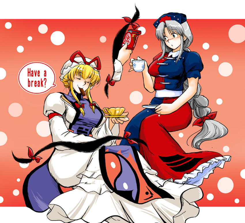 yakumo yukari and yagokoro eirin (touhou) drawn by azuki_osamitsu