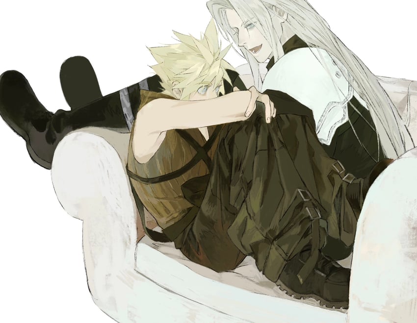 cloud strife and sephiroth (final fantasy and 1 more) drawn by xscr1205