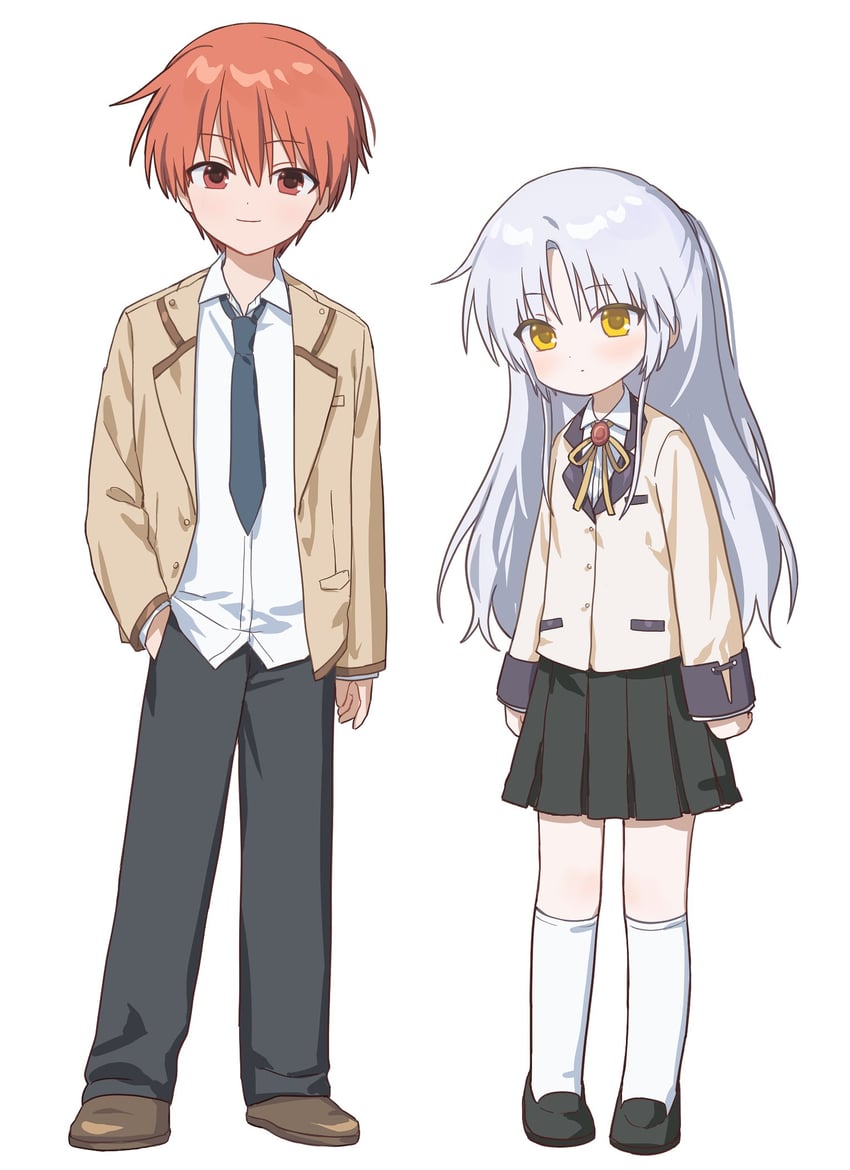 tachibana kanade and otonashi yuzuru (angel beats!) drawn by saang2cm