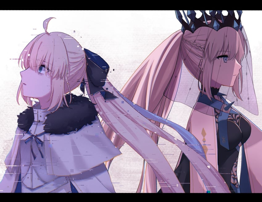 morgan le fay and aesc (fate and 1 more) drawn by zhu_li