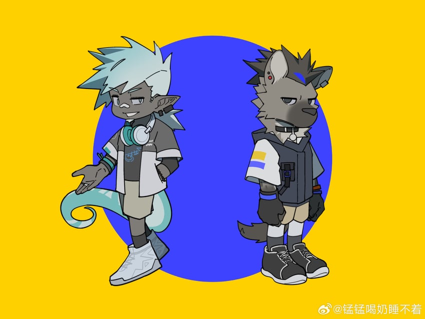 spot and ethan (arknights and 1 more) drawn by dmsjji12