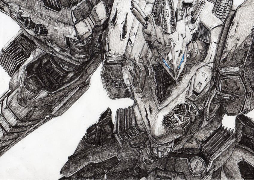 white glint (armored core and 2 more) drawn by akira_(mydictionary)