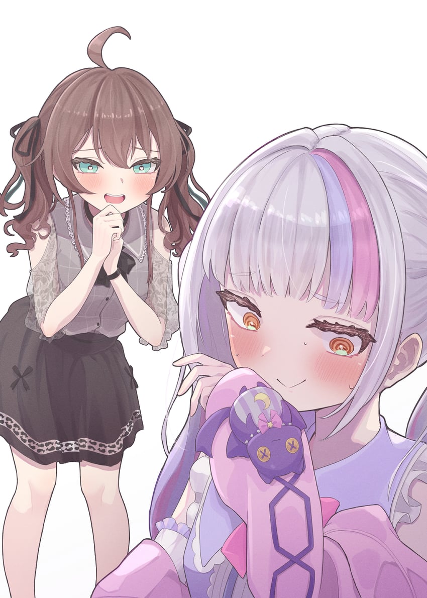 murasaki shion, natsuiro matsuri, and shiokko (hololive) drawn by bankamba