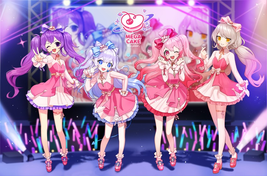 eve, aisha landar, luciela r. sourcream, and laby (elsword) drawn by ppower_(lu_power)