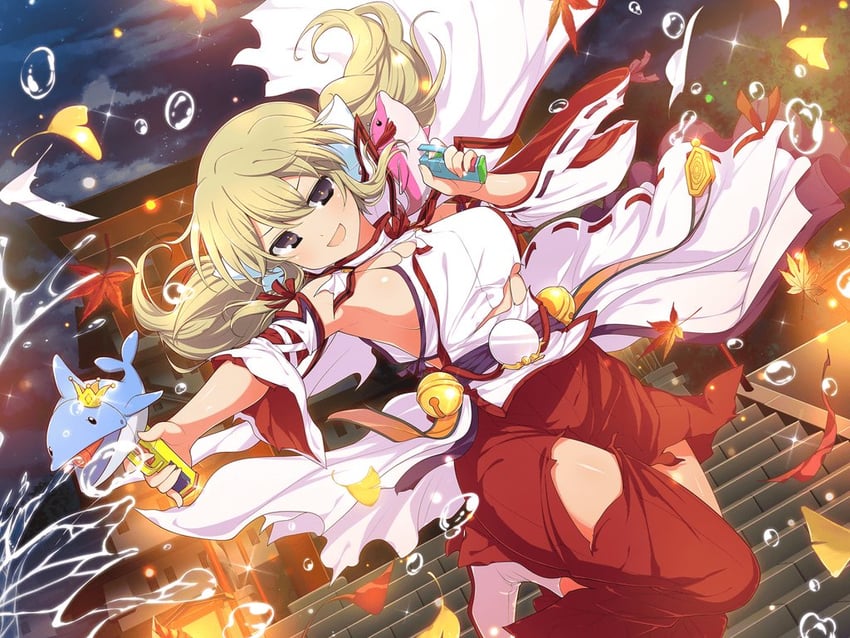 kafuru (senran kagura and 2 more) drawn by yaegashi_nan