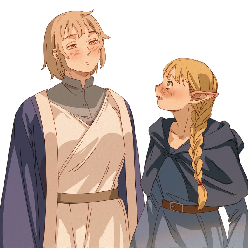 marcille donato and falin touden (dungeon meshi) drawn by parientou