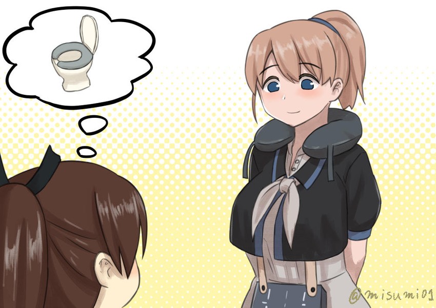 shikinami and intrepid (kantai collection) drawn by misumi_(niku-kyu)