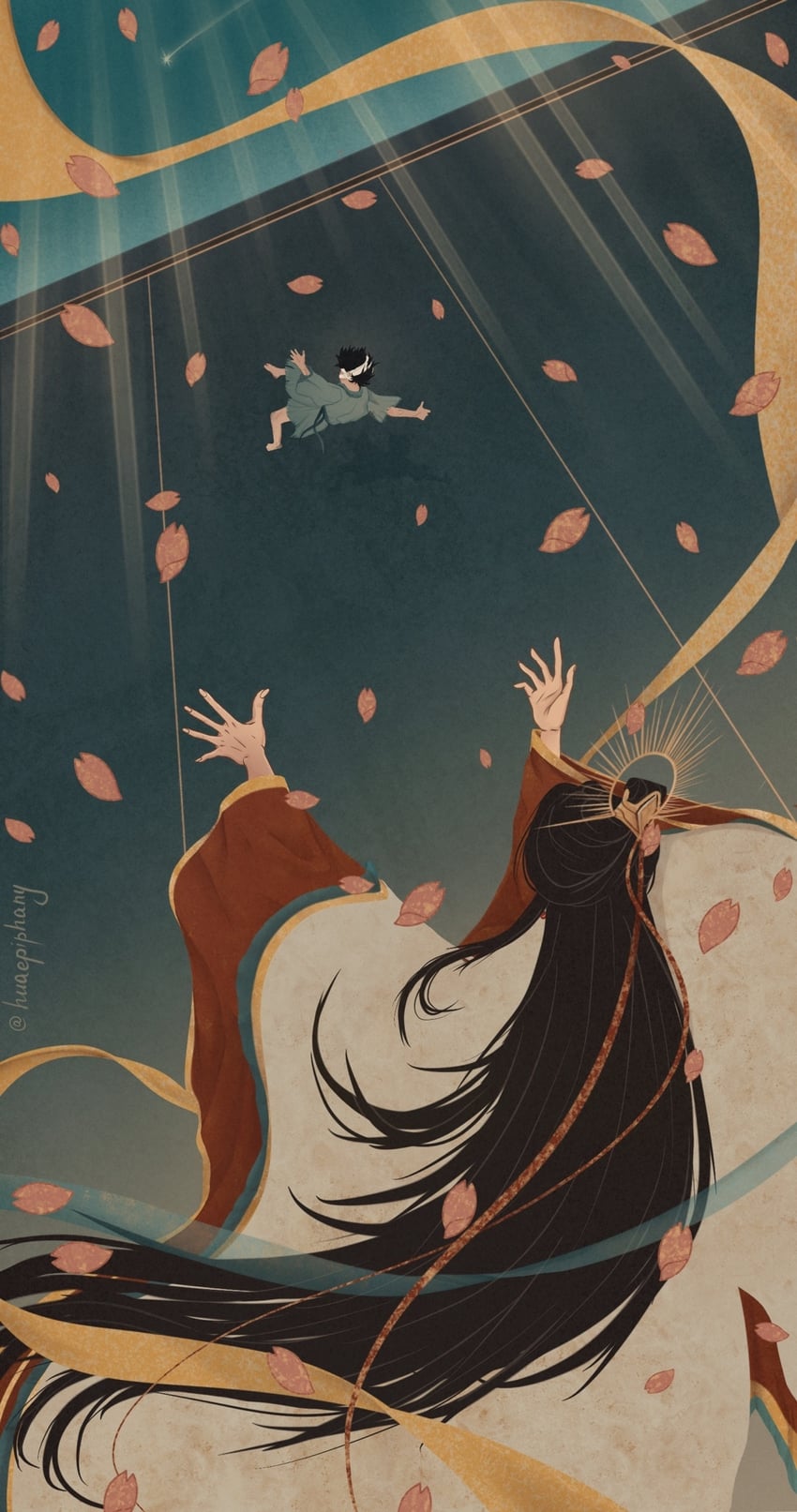 xie lian and hua cheng (tianguan cifu) drawn by huaepiphany