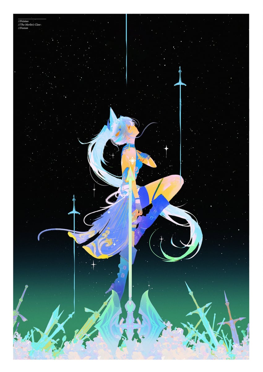 feixiao (honkai and 1 more) drawn by dio_knarf