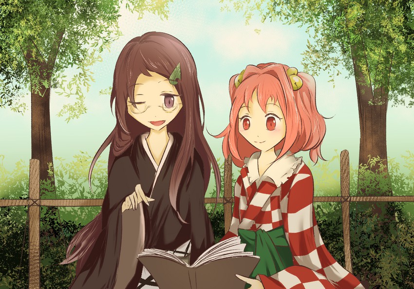 futatsuiwa mamizou and motoori kosuzu (touhou) drawn by koyo_nui