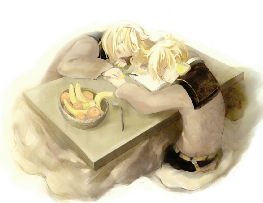 kagamine rin and kagamine len (vocaloid) drawn by shell_(shell518)