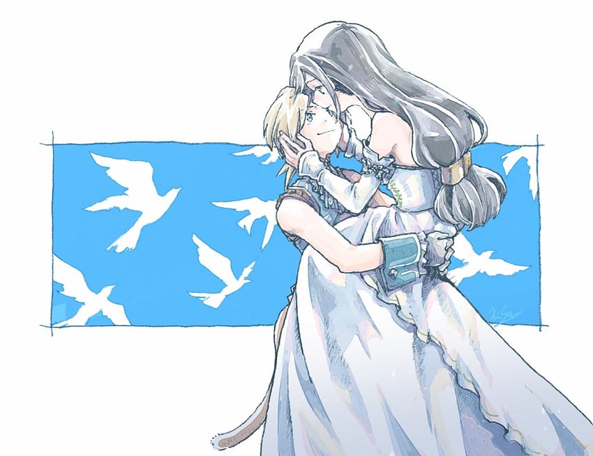 zidane tribal and garnet til alexandros xvii (final fantasy and 1 more) drawn by michibata_65