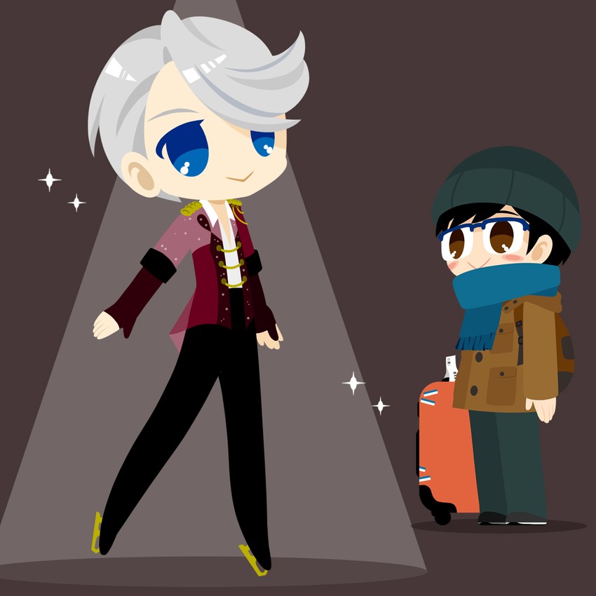 katsuki yuuri and viktor nikiforov (yuri!!! on ice) drawn by kaorin_minogue