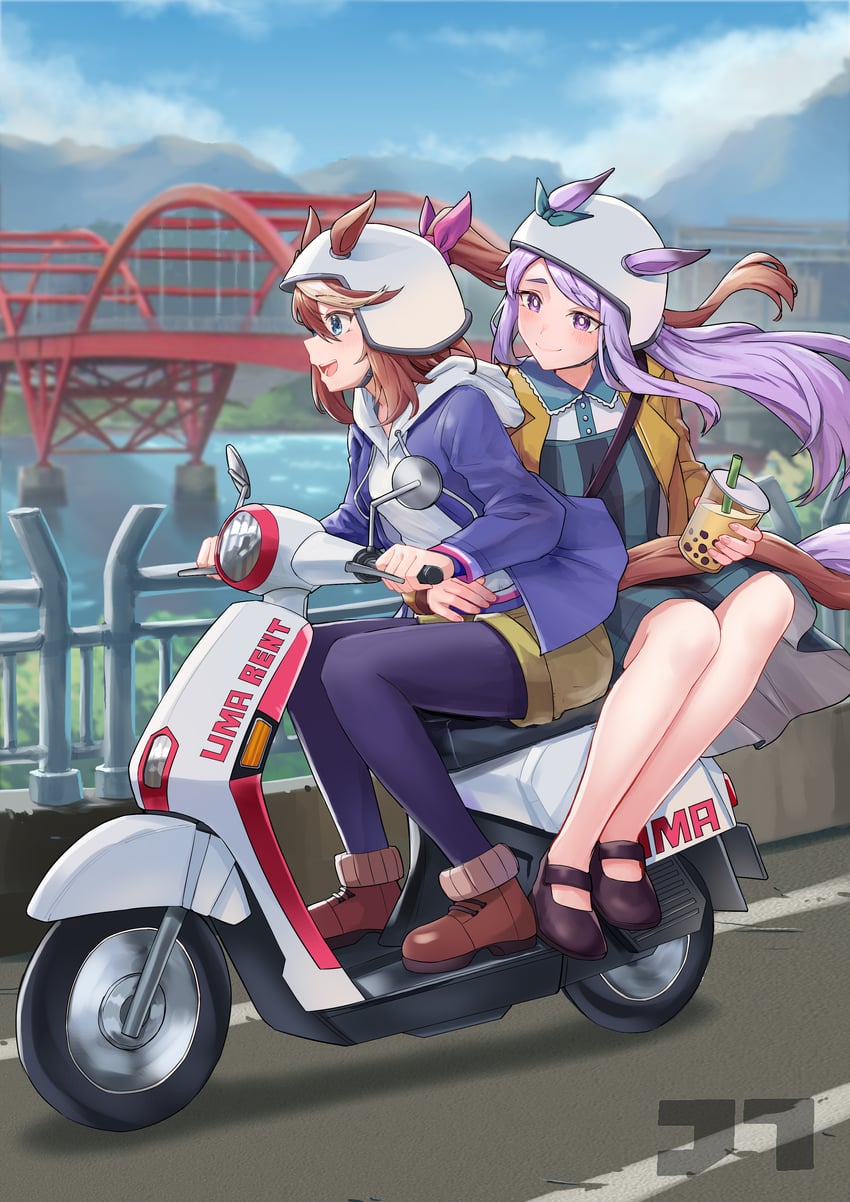 mejiro mcqueen and tokai teio (umamusume and 1 more) drawn by jtleeklm