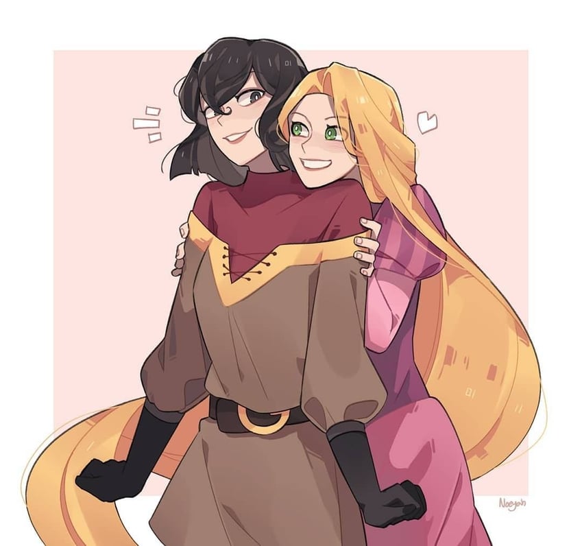 rapunzel and cassandra (tangled and 1 more) drawn by lime-hael