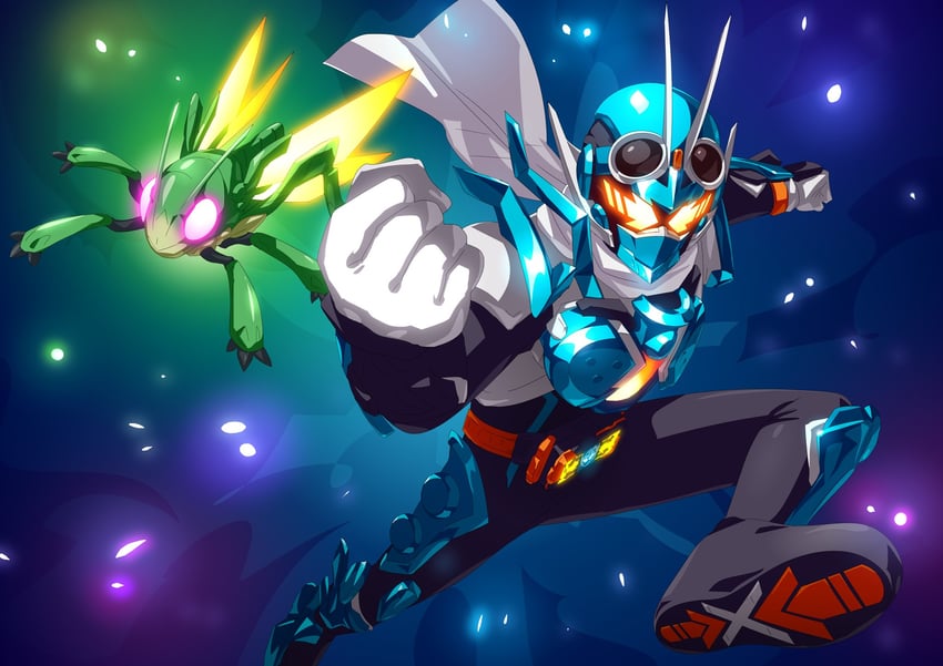 kamen rider gotchard and hopper 1 (kamen rider and 1 more) drawn by otokamu