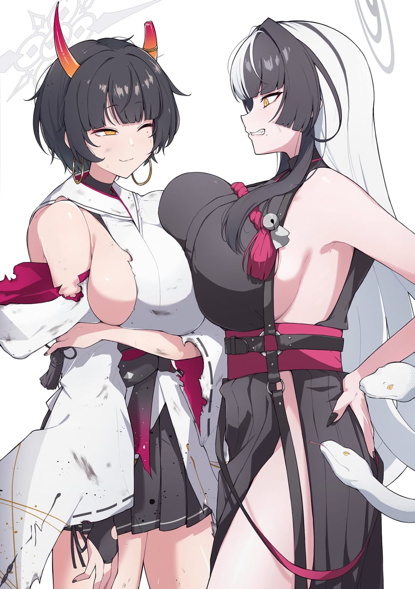 niya and azami (blue archive) drawn by ousaka_(buppa_man)