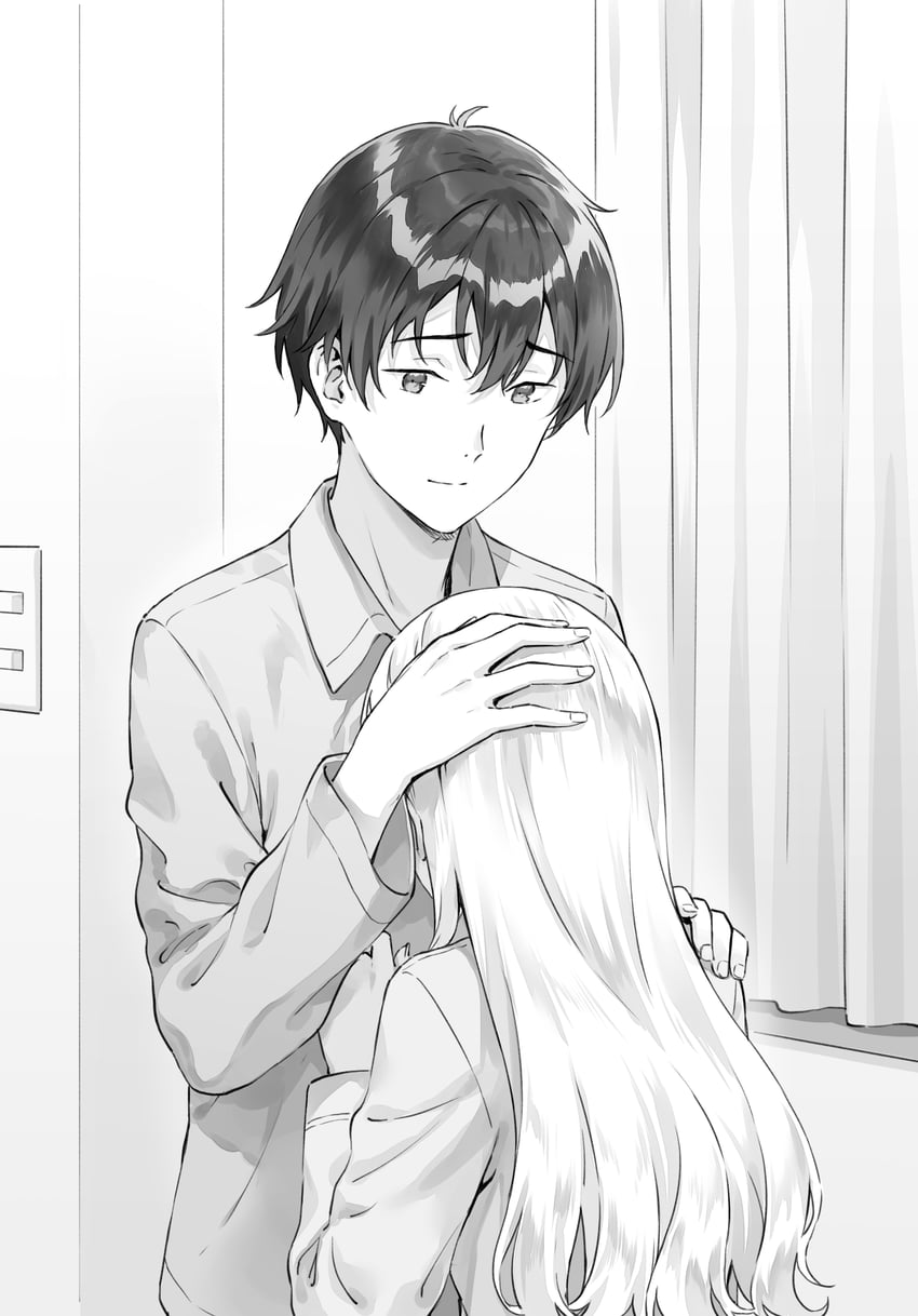 ayase saki and asamura yuuta (gimai seikatsu) drawn by hiten_(hitenkei)