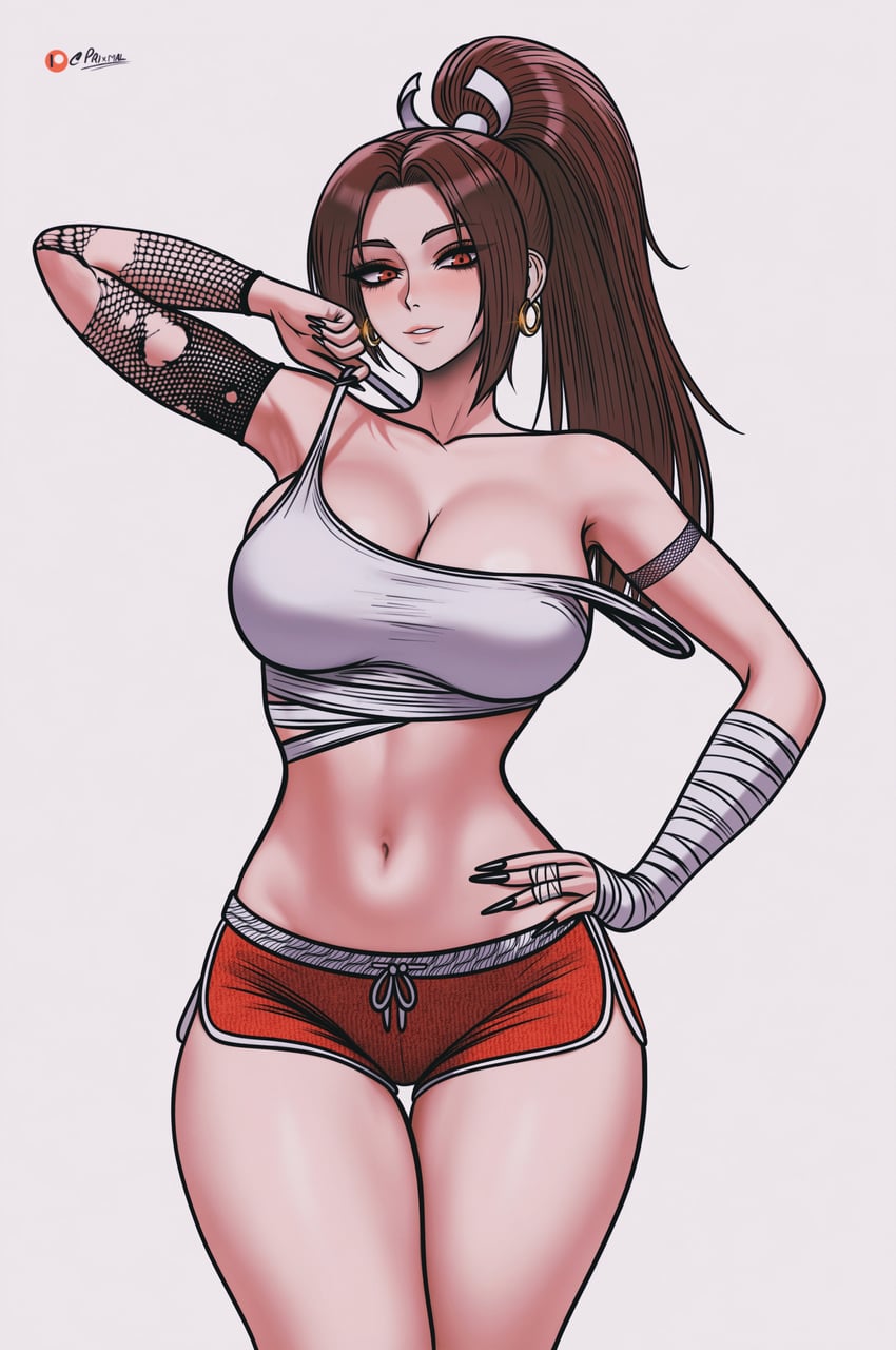 shiranui mai (street fighter and 2 more) drawn by prixmal