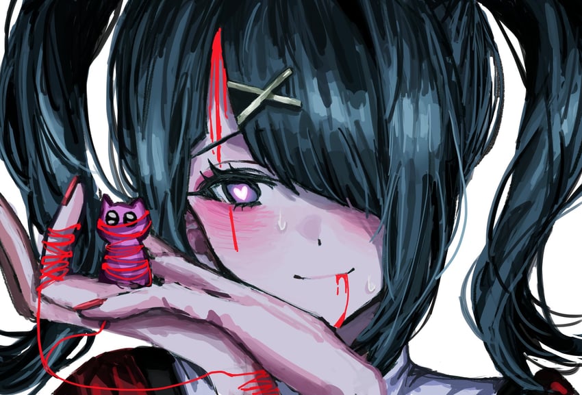 ame-chan and pien cat (needy girl overdose) drawn by x_x_(batttsu_404)
