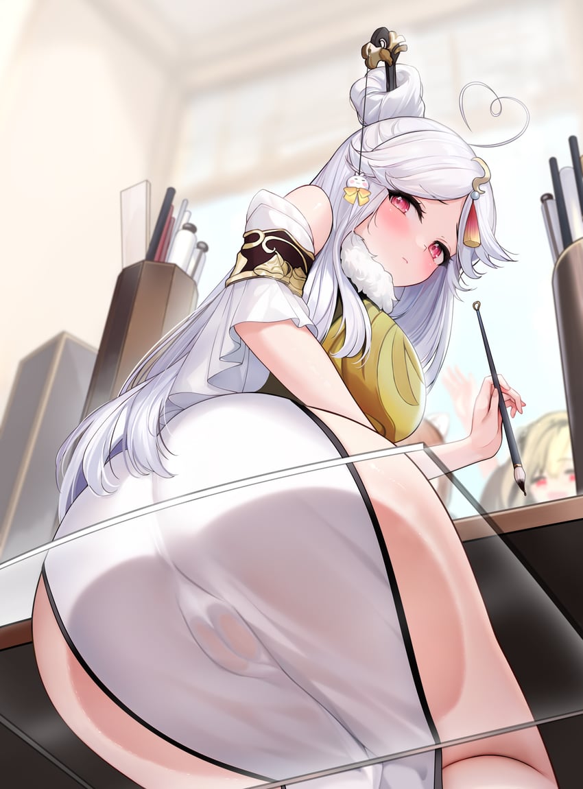 ningguang and tokisaki mio (original and 1 more) drawn by niliu_chahui