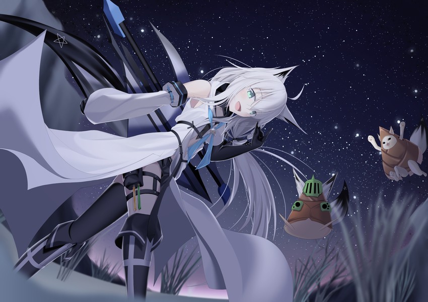 shirakami fubuki and oruyanke (hololive) drawn by canna_819