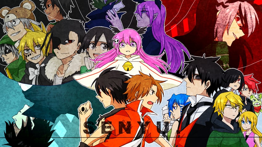 alba, ruki, ross, crea, teufel diabolos, and 15 more (sen'yuu.) drawn by megm-trs