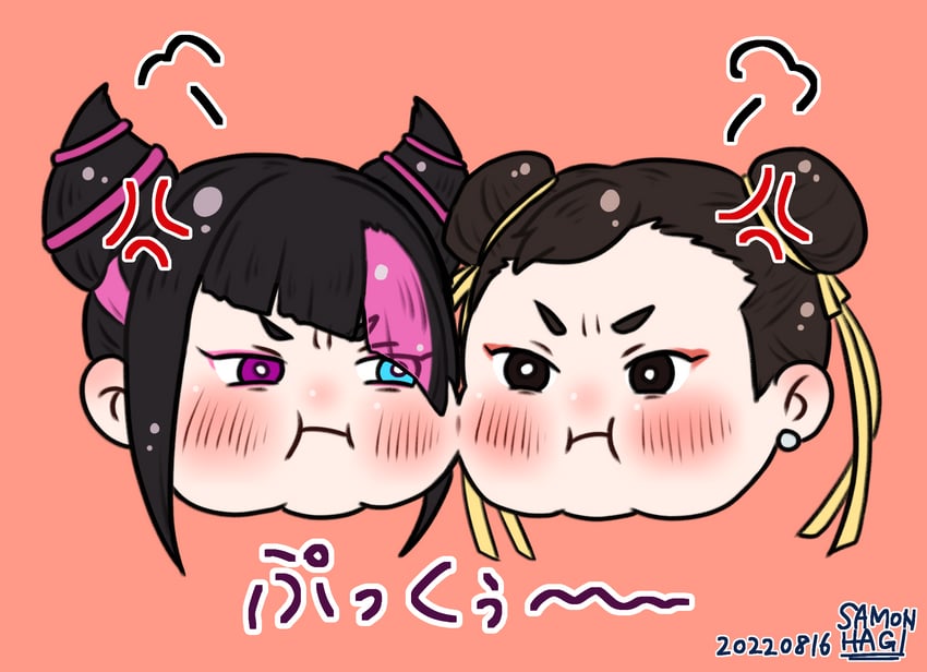 chun-li and han juri (street fighter and 1 more) drawn by ohagi_san15