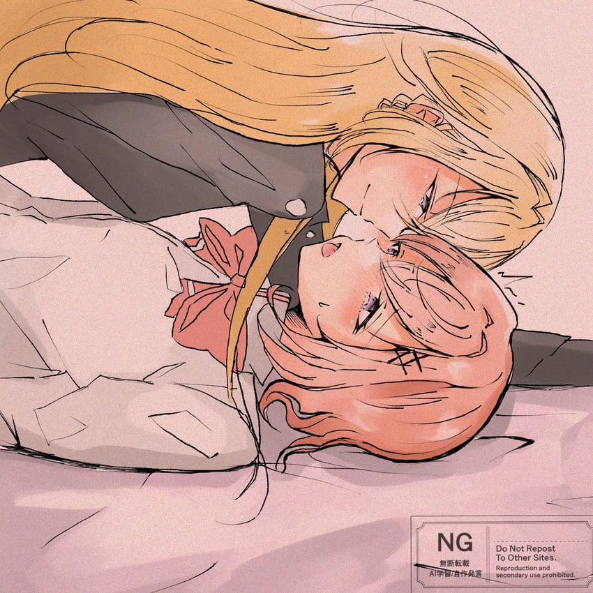 amaori renako and ouzuka mai (watashi ga koibito ni nareru wake naijan murimuri!) drawn by ruuto0001
