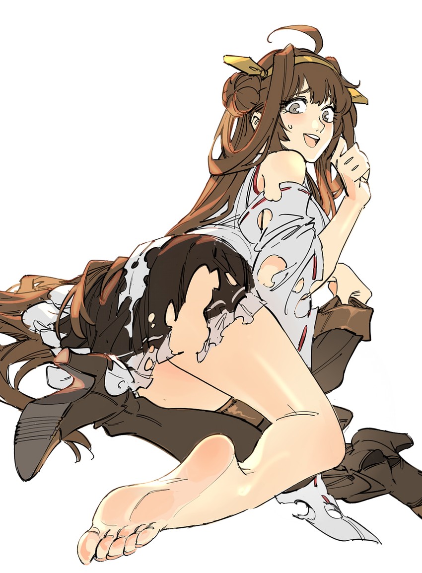 kongou and kongou kai ni (kantai collection) drawn by ruukii_drift
